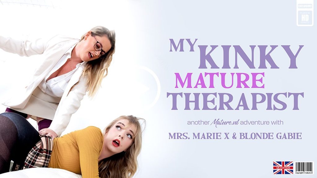 MatureNL - Mature Mrs. Marie X is a horny lesbian therapist with spanking results for babe Blonde Gabie - Full Video Porn!