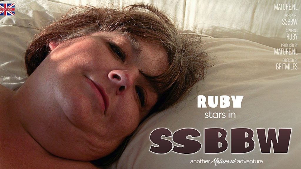 MatureNL - SSBBW Ruby plays in bed with her huge saggy tits and fat pussy - Full Video Porn!