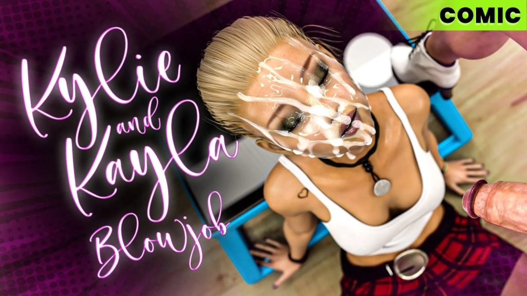 Futa3dX - Kylie and Kayla Blowjob – Mini Comic - Full Video Porn!