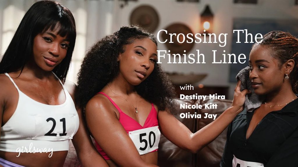 Squirting Lesbian – Crossing The Finish Line – Nicole Kitt, Destiny Mira, Olivia Jay - Full Video Porn