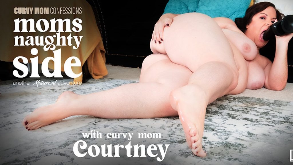 MatureNL - Curvy British mom Courtney with her big ass knows how to please her shaved pussy when she’s alone - Full Video Porn
